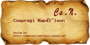 Csepregi Napóleon névjegykártya